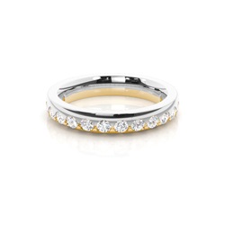 Two Tone Diamond Wedding Band
