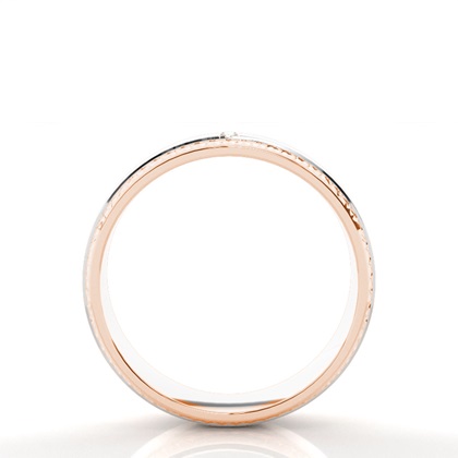 R / W Gold Men's Wedding Bands