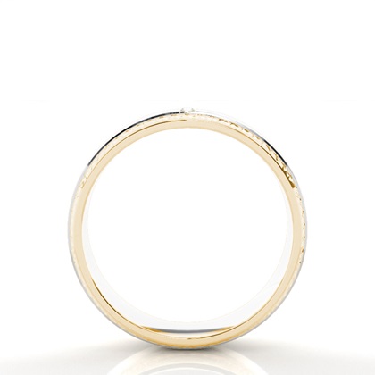 Two Tone Diamond Wedding Band