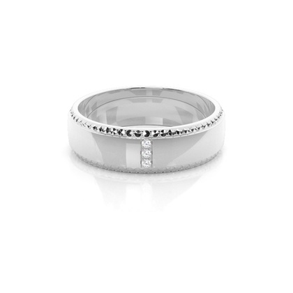 Two Tone Diamond Wedding Band