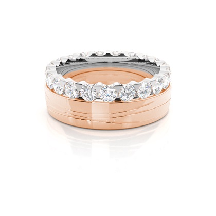 R / W Gold Men's Wedding Bands