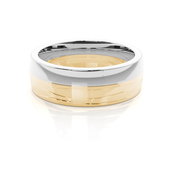 Two Tone Wedding Band