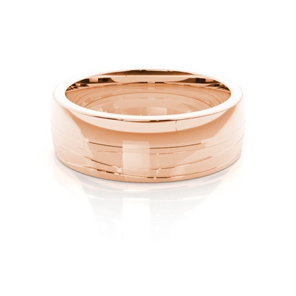 Rose Gold Plain Wedding Rings