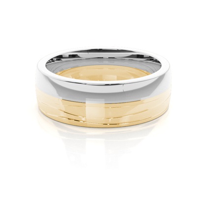 Two Tone Wedding Band