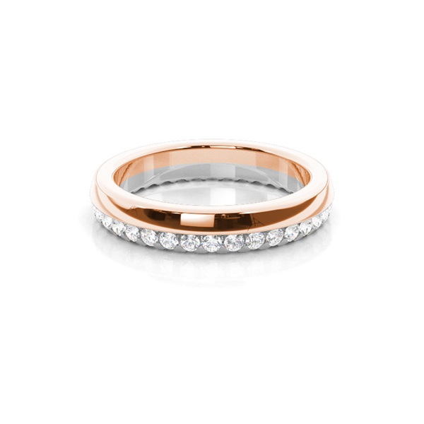 Two Tone Diamond Wedding Band