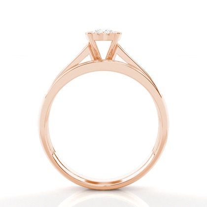Rose Gold Bridal Engagement and Wedding Bands Ring Sets
