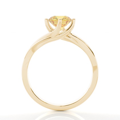 Prong Setting Solitaire Yellow Diamond Engagement Ring