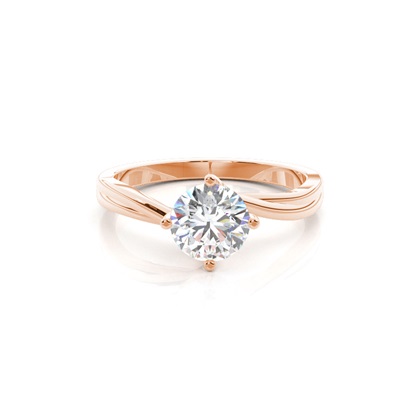 Rose Gold Solitaire Diamond Rings