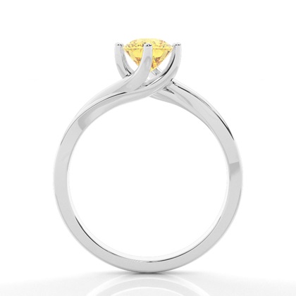 Prong Setting Solitaire Yellow Diamond Engagement Ring