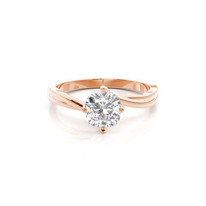 Rose Gold Solitaire Diamond Rings