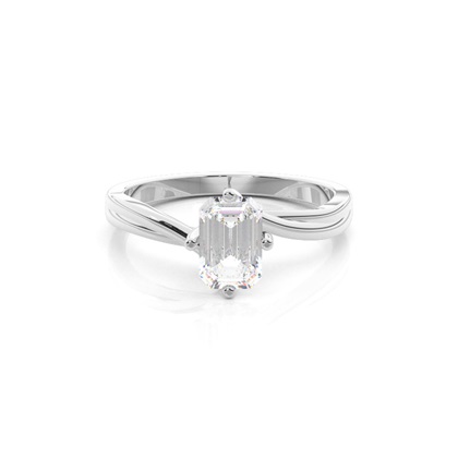 Emerald Solitaire Diamond Rings