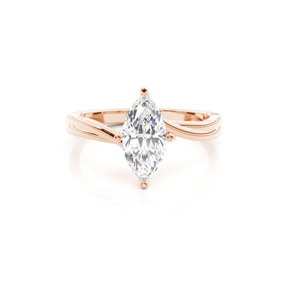 Rose Gold Solitaire Diamond Rings