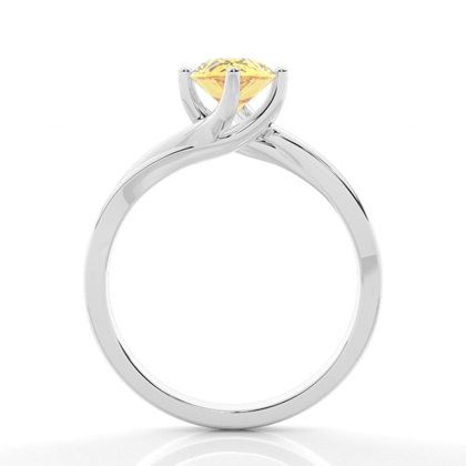Prong Setting Solitaire Yellow Diamond Engagement Ring