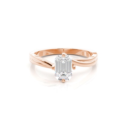 Radiant Rose Gold Solitaire Diamond Rings