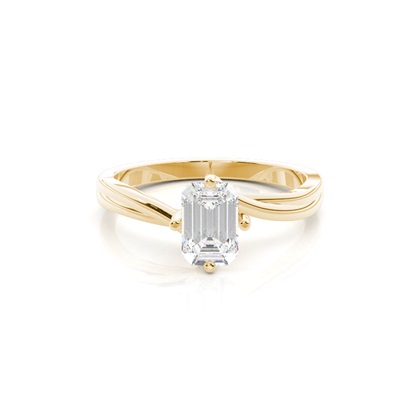 Radiant Yellow Gold Solitaire Diamond Engagement Rings