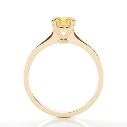 Prong Setting Solitaire Yellow Diamond Engagement Ring