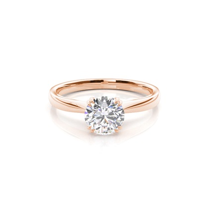 Rose Gold Solitaire Diamond Rings