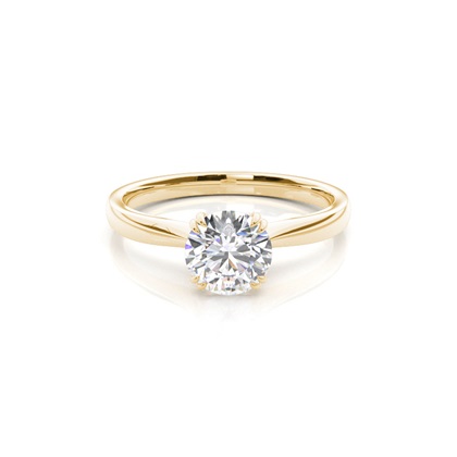 Yellow Gold Solitaire Diamond Rings 