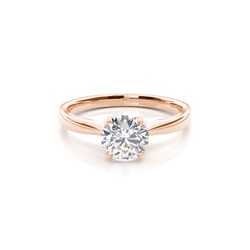 Solitaire Diamond Verlobungsring mit Zinkeneinstellung