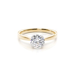 Solitaire Diamond Verlobungsring mit Zinkeneinstellung