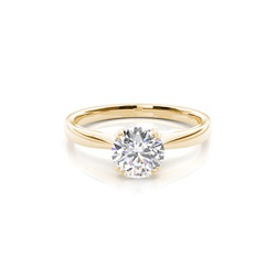 Solitaire Diamond Verlobungsring mit Zinkeneinstellung