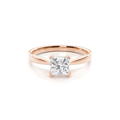 Rose Gold Solitaire Diamond Rings