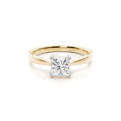 Mixed Metal Diamond Engagement rings