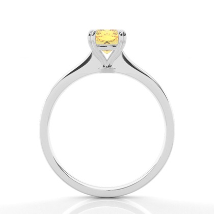 Prong Setting Solitaire Yellow Diamond Engagement Ring