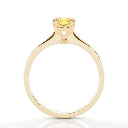 Prong Setting Solitaire Yellow Diamond Engagement Ring