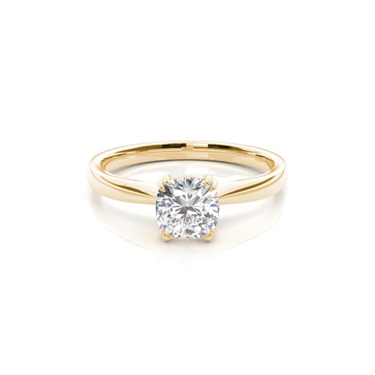 Yellow Gold Solitaire Diamond Rings 