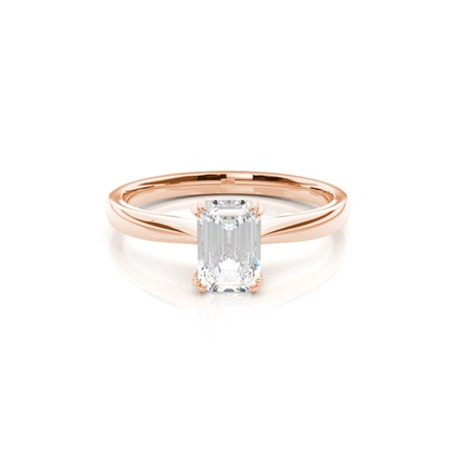 Emerald Solitaire Diamond Rings