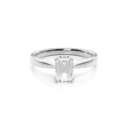 Emerald Solitaire Diamond Rings