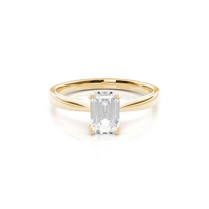 Emerald Solitaire Diamond Rings