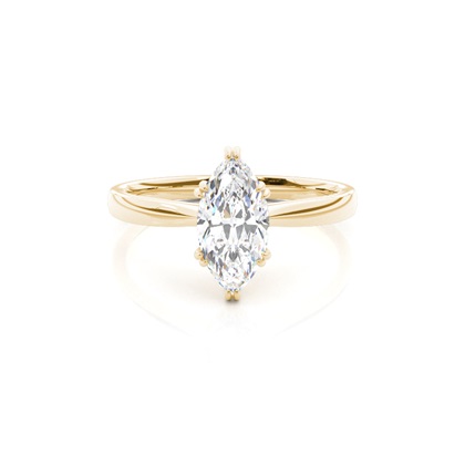 Yellow Gold Solitaire Diamond Rings 