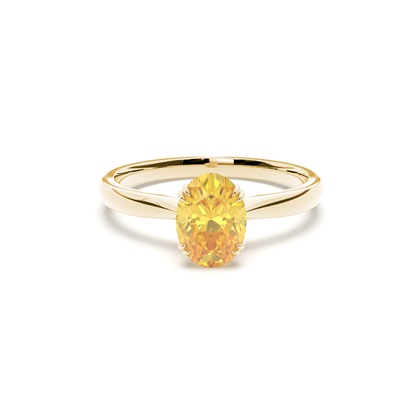 Prong Setting Solitaire Yellow Diamond Engagement Ring