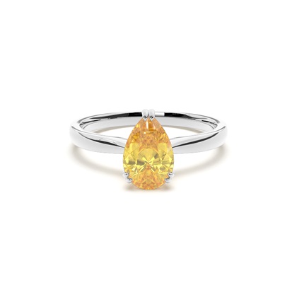 Prong Setting Solitaire Yellow Diamond Engagement Ring