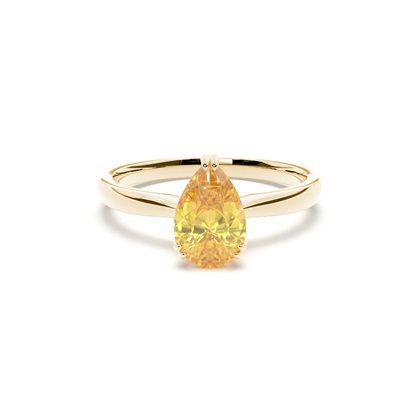 Prong Setting Solitaire Yellow Diamond Engagement Ring