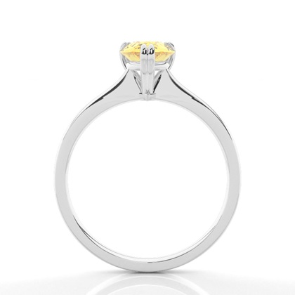 Prong Setting Solitaire Yellow Diamond Engagement Ring