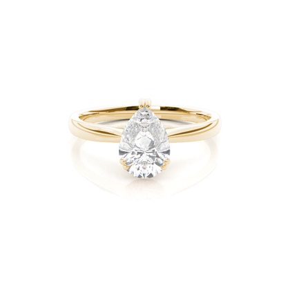 Yellow Gold Solitaire Diamond Rings 