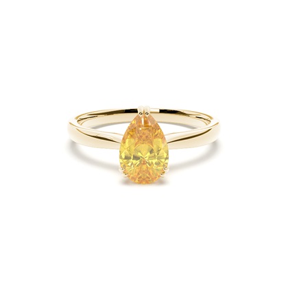 Prong Setting Solitaire Yellow Diamond Engagement Ring