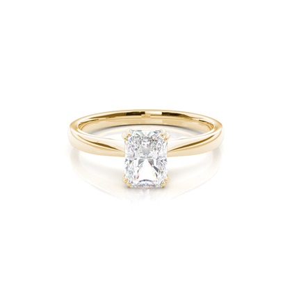 Yellow Gold Solitaire Diamond Rings 