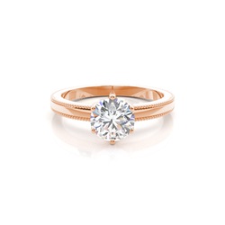 Solitaire Diamond Verlobungsring mit Zinkeneinstellung
