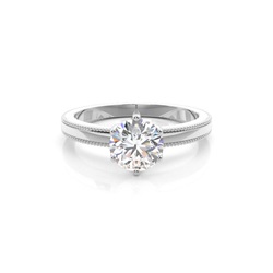 Solitaire Diamond Verlobungsring mit Zinkeneinstellung