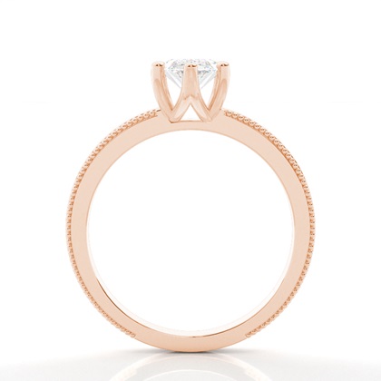 Marquise Schliff Rotgold Solitärringe Diamantringe