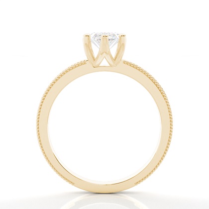 Marquise Schliff Gelbgold Solitärringe Diamantringe