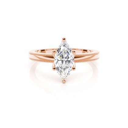 Rose Gold Solitaire Diamond Rings