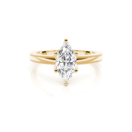 Yellow Gold Solitaire Diamond Rings 