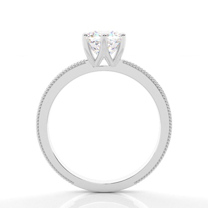 Cushion Solitaire Diamond Rings