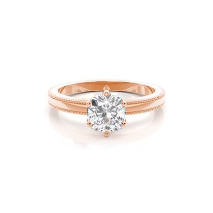 Rose Gold Solitaire Diamond Rings