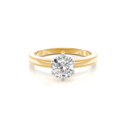 Mixed Metal Diamond Engagement rings